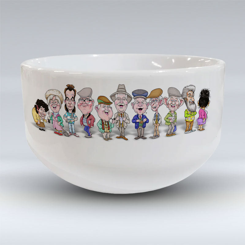 The Whole Gang - Snack Bowl Edd's Heads Caricatures