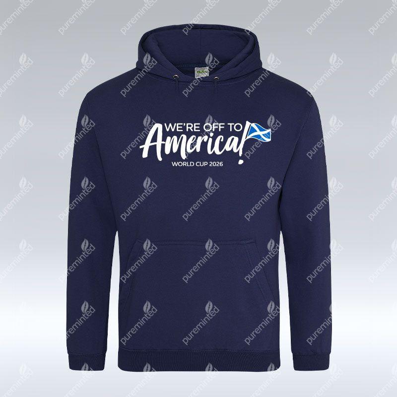 We're Off to America - Oxford Navy Hoodie