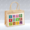 Whole Gang Colour Squares - Jute Bag