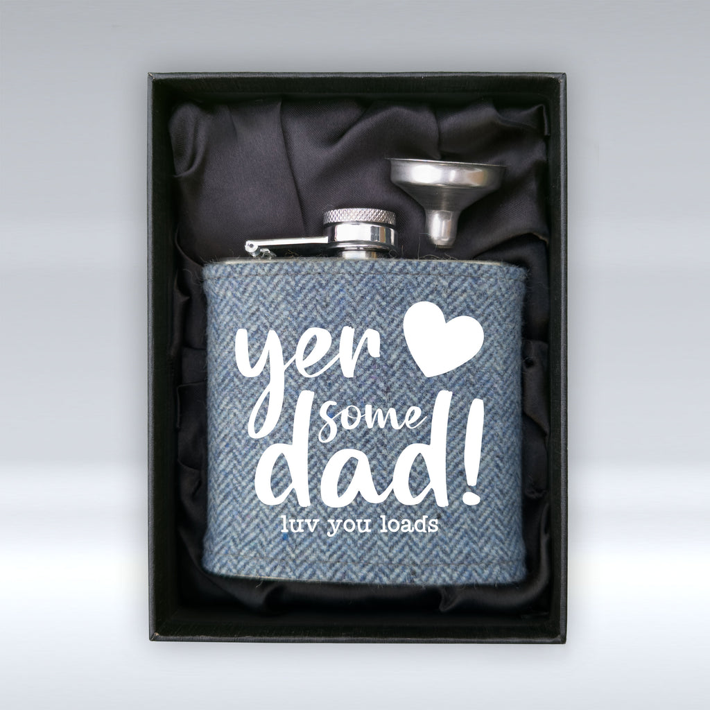 Yer Some Dad - 6oz Hip Flask - With Sleeve pureminted