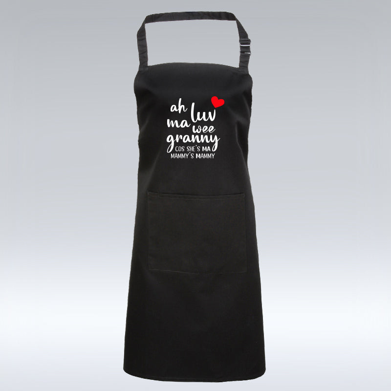 Ah Luv Ma Wee Granny - Black Apron