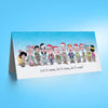 Auld Pals Whole Gang - Blue DL Christmas Card
