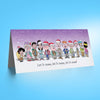 Auld Pals Whole Gang - Purple DL Christmas Card