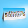 Auld Pals Whole Gang - Blue DL Card