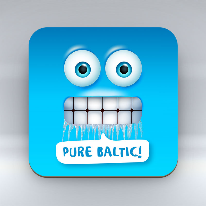 Pure Baltic Emoji Text - Coaster