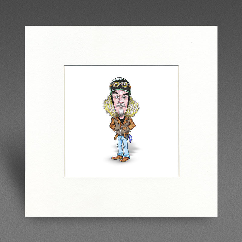 Biker Billy - Mounted Print