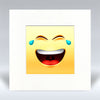 Crying Laugh Emoji - Mounted Print