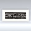 Edinburgh Night Black & White - Mounted Print
