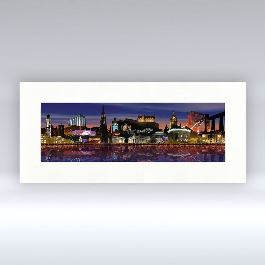 Edinburgh Night - Mounted Print
