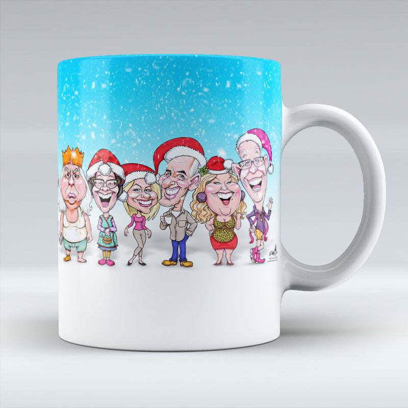 Meet the Feckers - Blue Christmas Mug