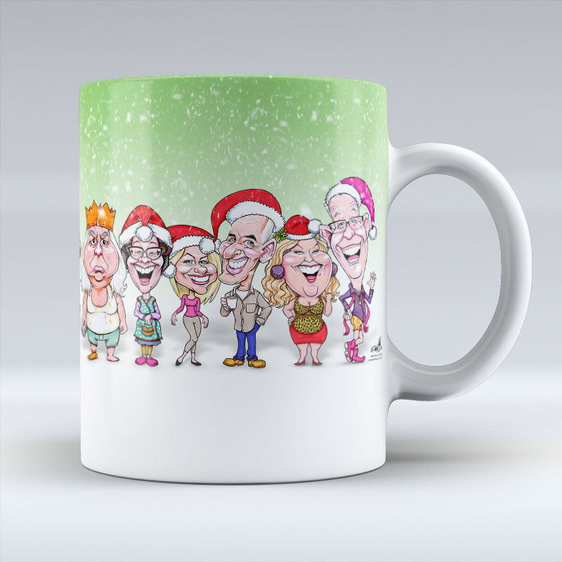 Meet the Feckers - Green Christmas Mug