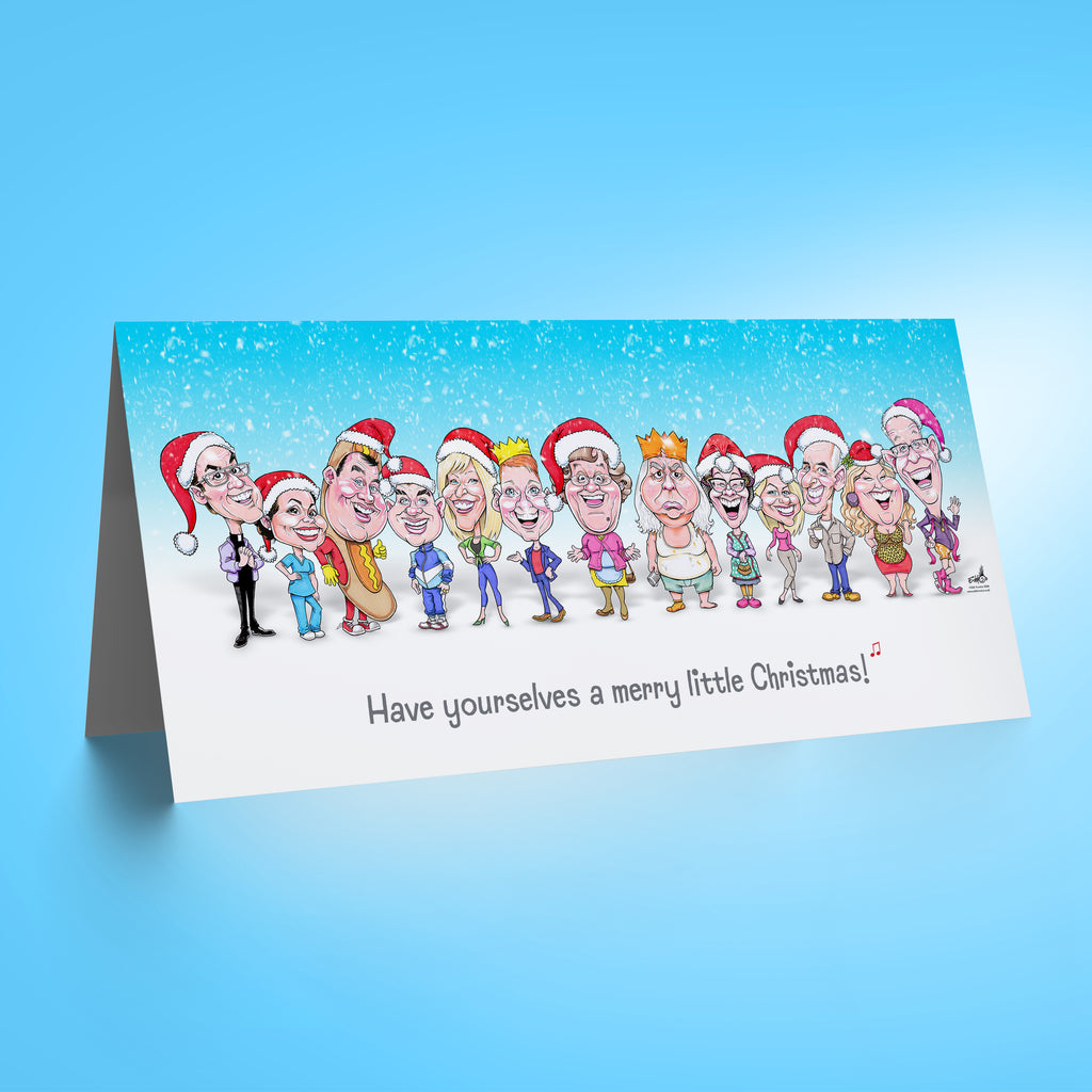 Meet the Feckers - Blue DL Christmas Card
