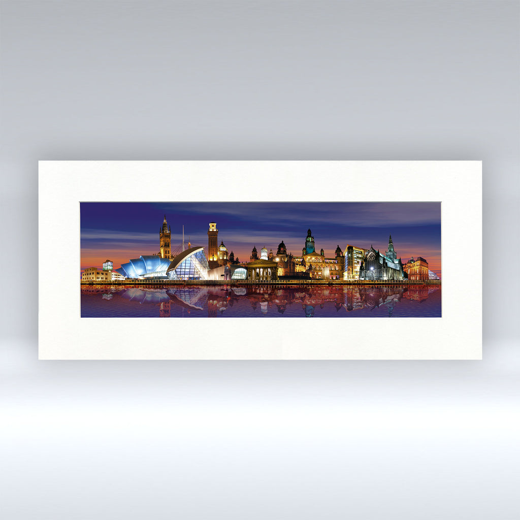 Glasgow Night - Mounted Print