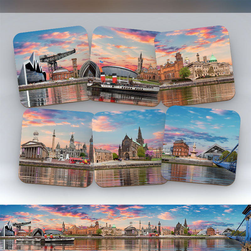 Glasgow Skyline - Set of 6 Coasters