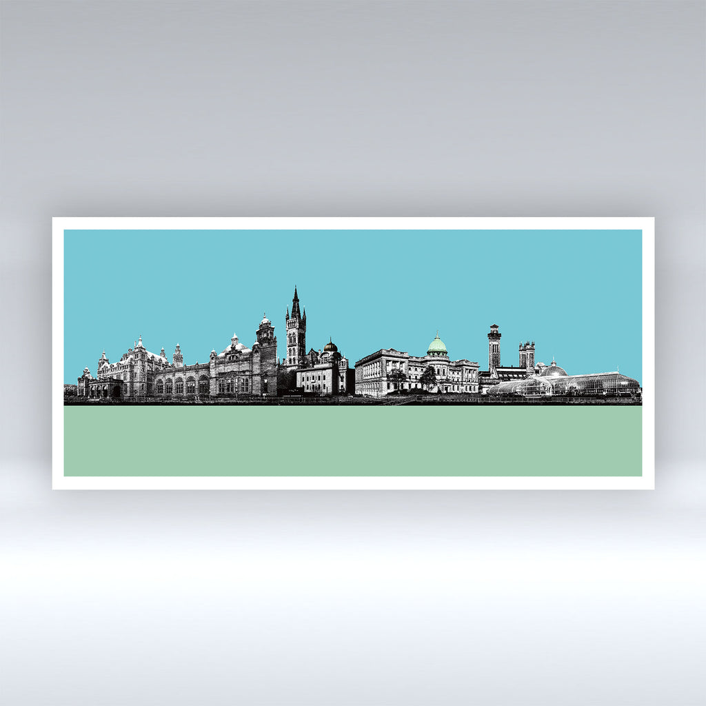 Glasgow Westend Silhouette - Print