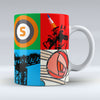 Glasgow Pop Art 1 - 8 Square Mug