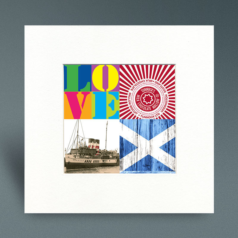 Glasgow Pop Art 3 - Mounted Print