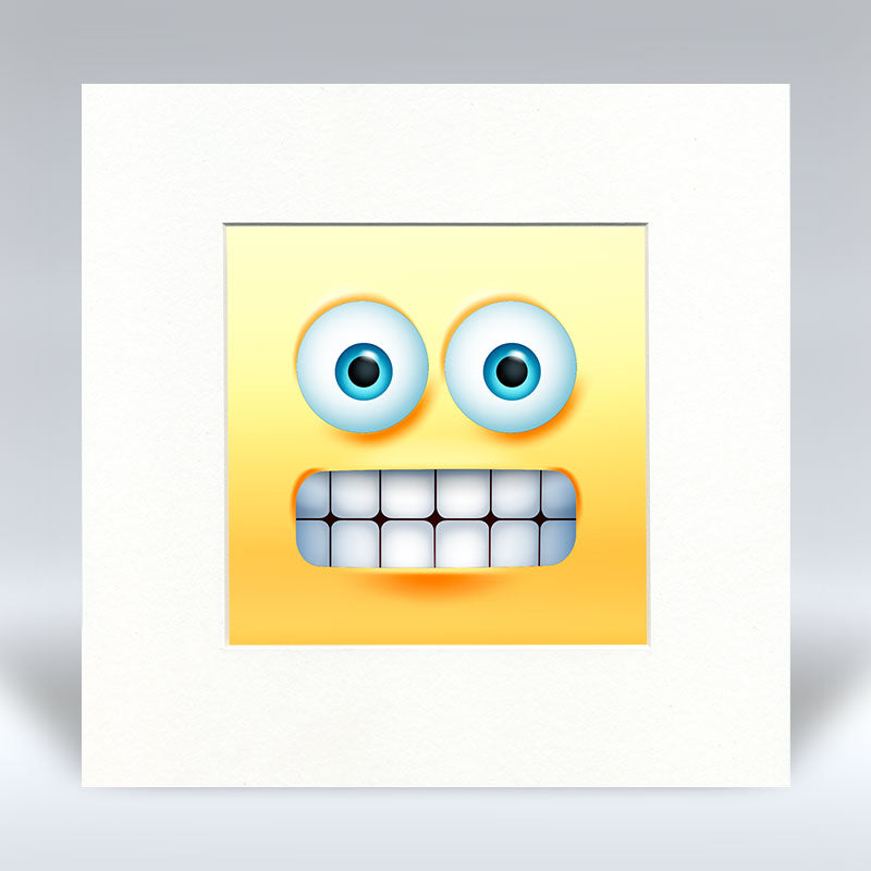 Grimaceh Emoji - Mounted Print
