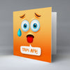 Taps Aff Emoji Text - Greetings Card