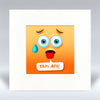 Taps Aff Emoji Text - Mounted Print