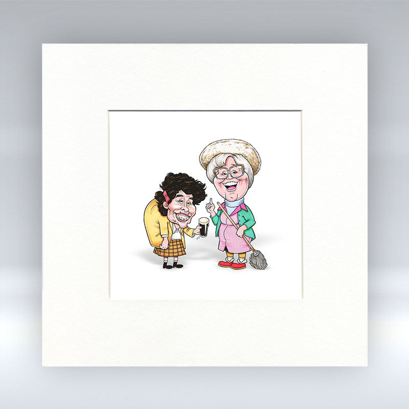 The Auld Burdz - Mounted Print