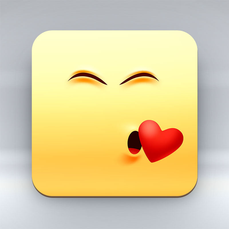 Kiss Emoji - Coaster