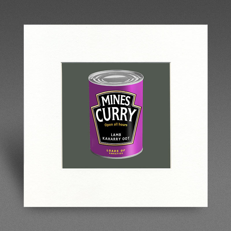 Mines Curry - lamb kaharry oot - Mounted Print