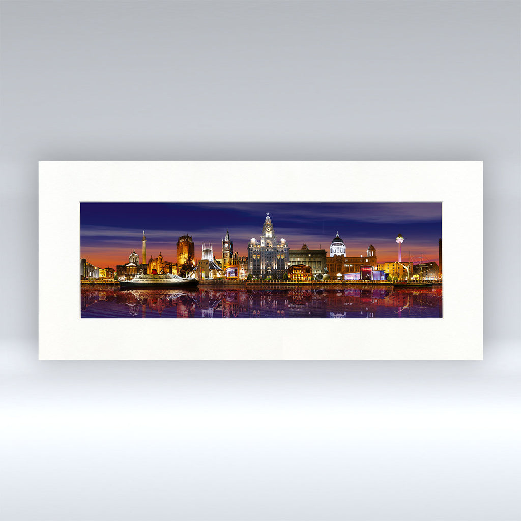 Liverpool Night - Mounted Print