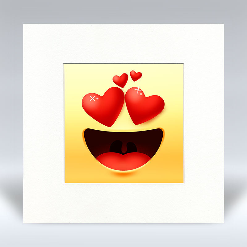 Love Emoji - Mounted Print