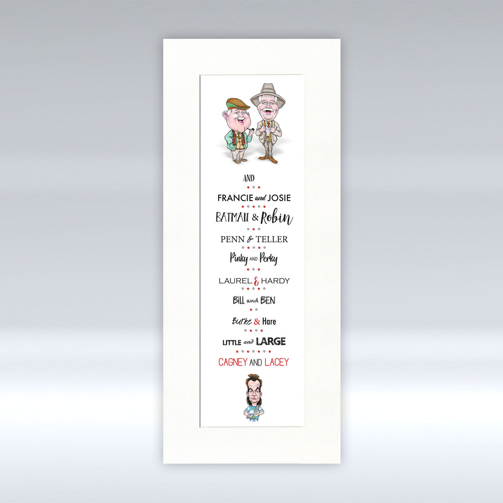 Auld Pals - Double Acts Personalised Print