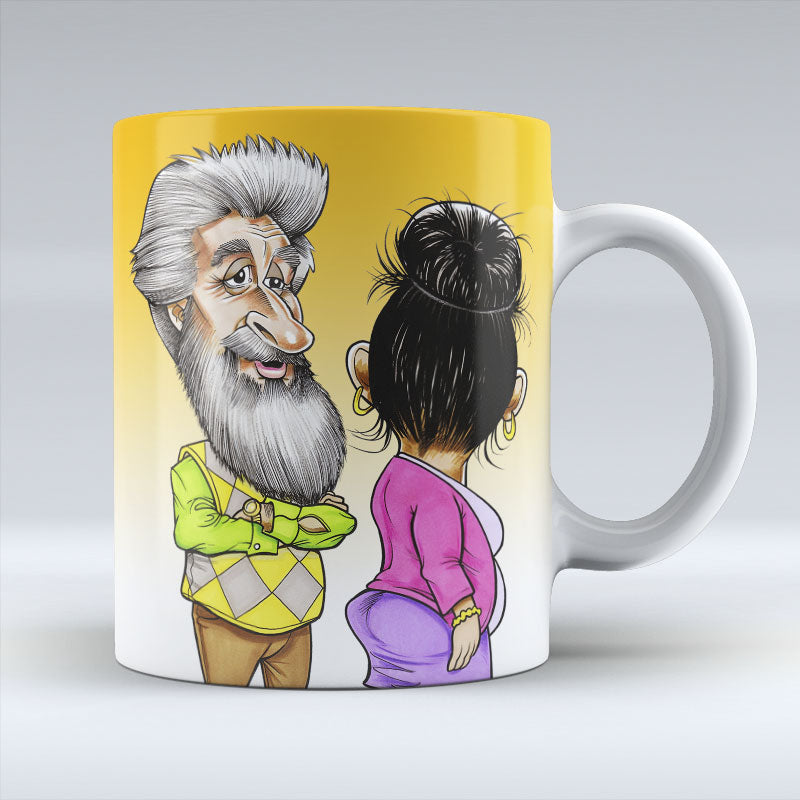 Mr and Mrs - Yellow Mug