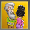 Mr and Mrs - Yellow Fridge Magnet