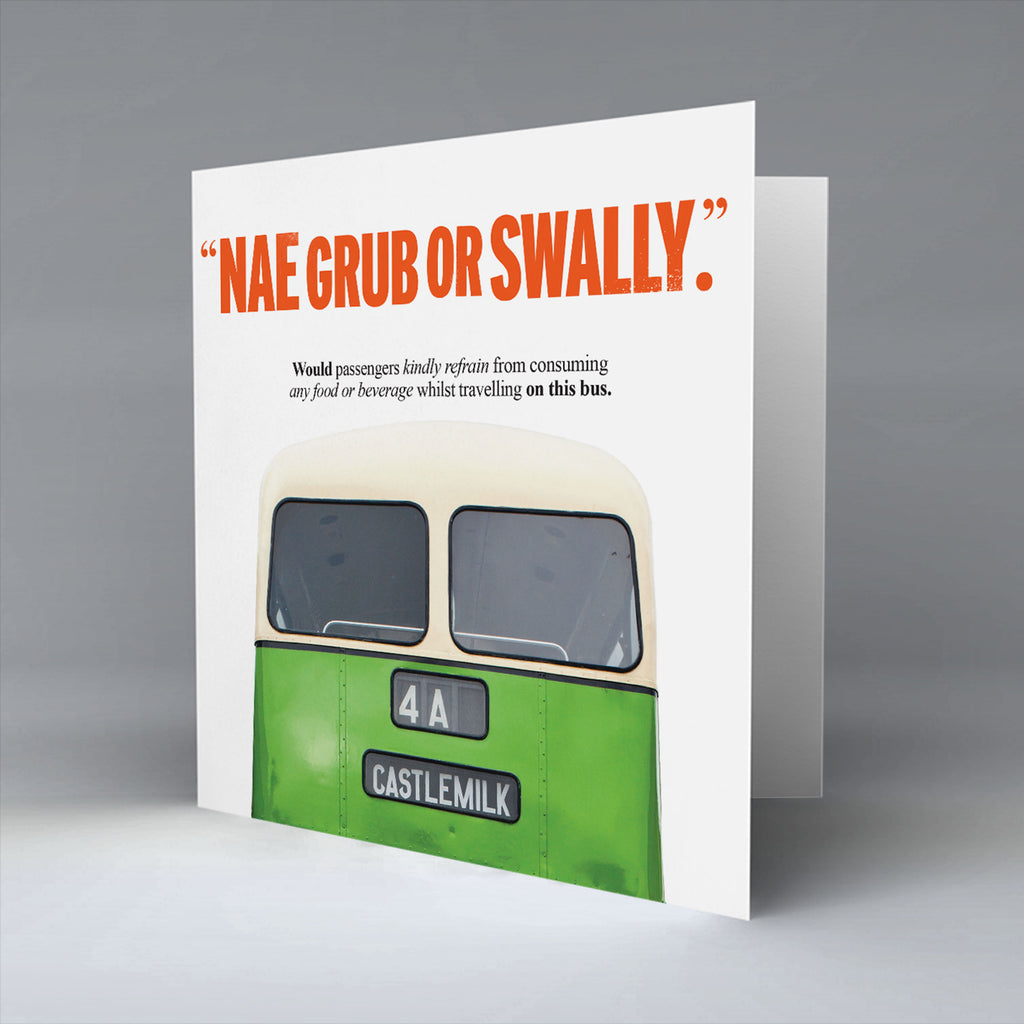 Nae Grub or Swally. - Greetings Card