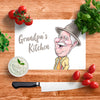 Platinum Grandpa's Kitchen In Your Face Glass Chopping Board