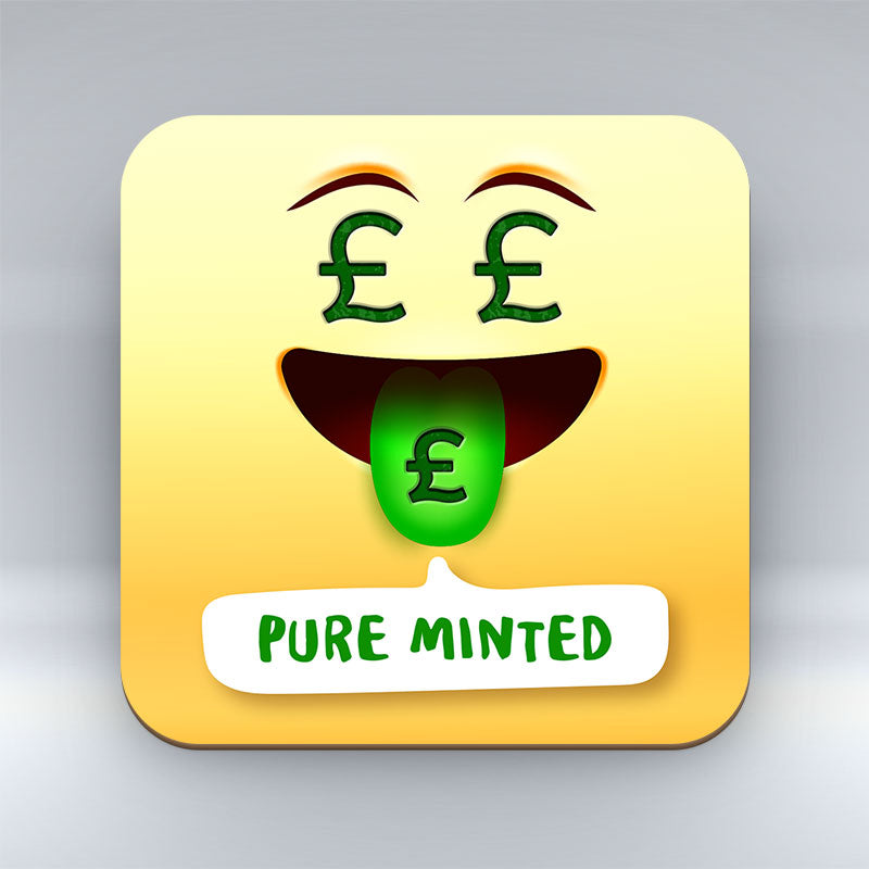 Pure Minted Emoji Text - Coaster