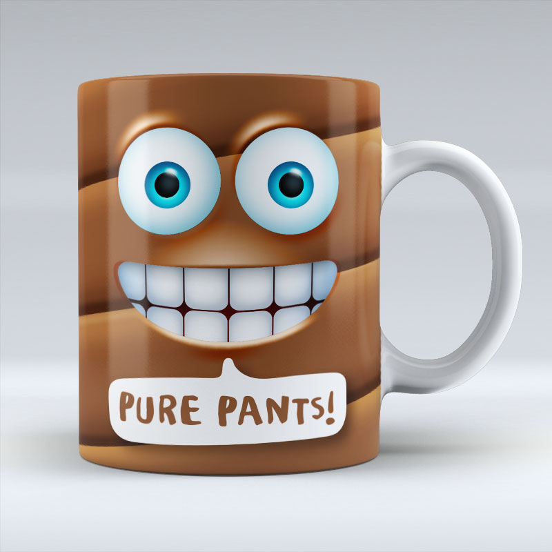 Pure Pants Emoji Text - Mug