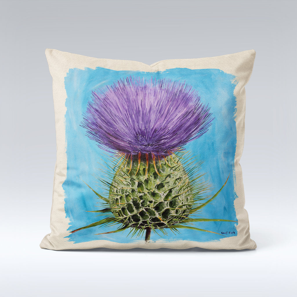 Purple Thistle - Cushion Cover