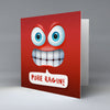 Pure Ragin Emoji Text - Greetings Card