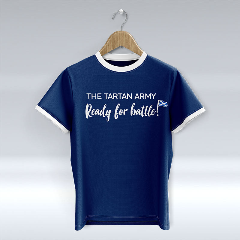 The Tartan Army - Ready For Battle! - Blue T-Shirt