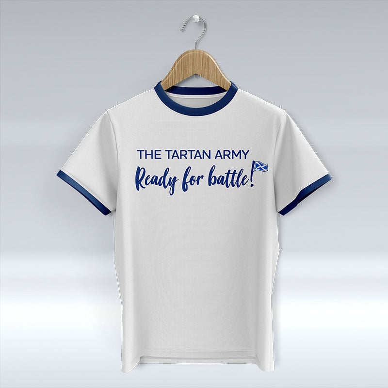 The Tartan Army - Ready For Battle! - White T-Shirt
