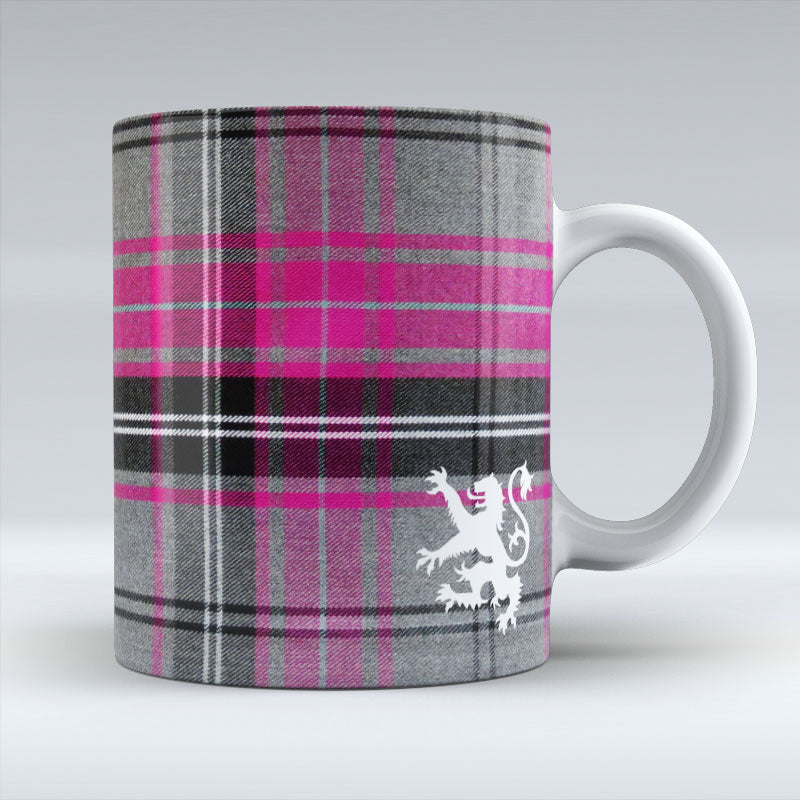Grey Pink Tartan - Mug
