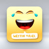 Wettin Masel Emoji Text - Coaster