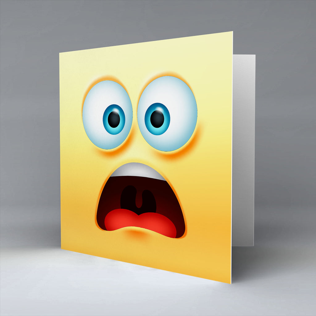 Worried Emoji - Greetings Card